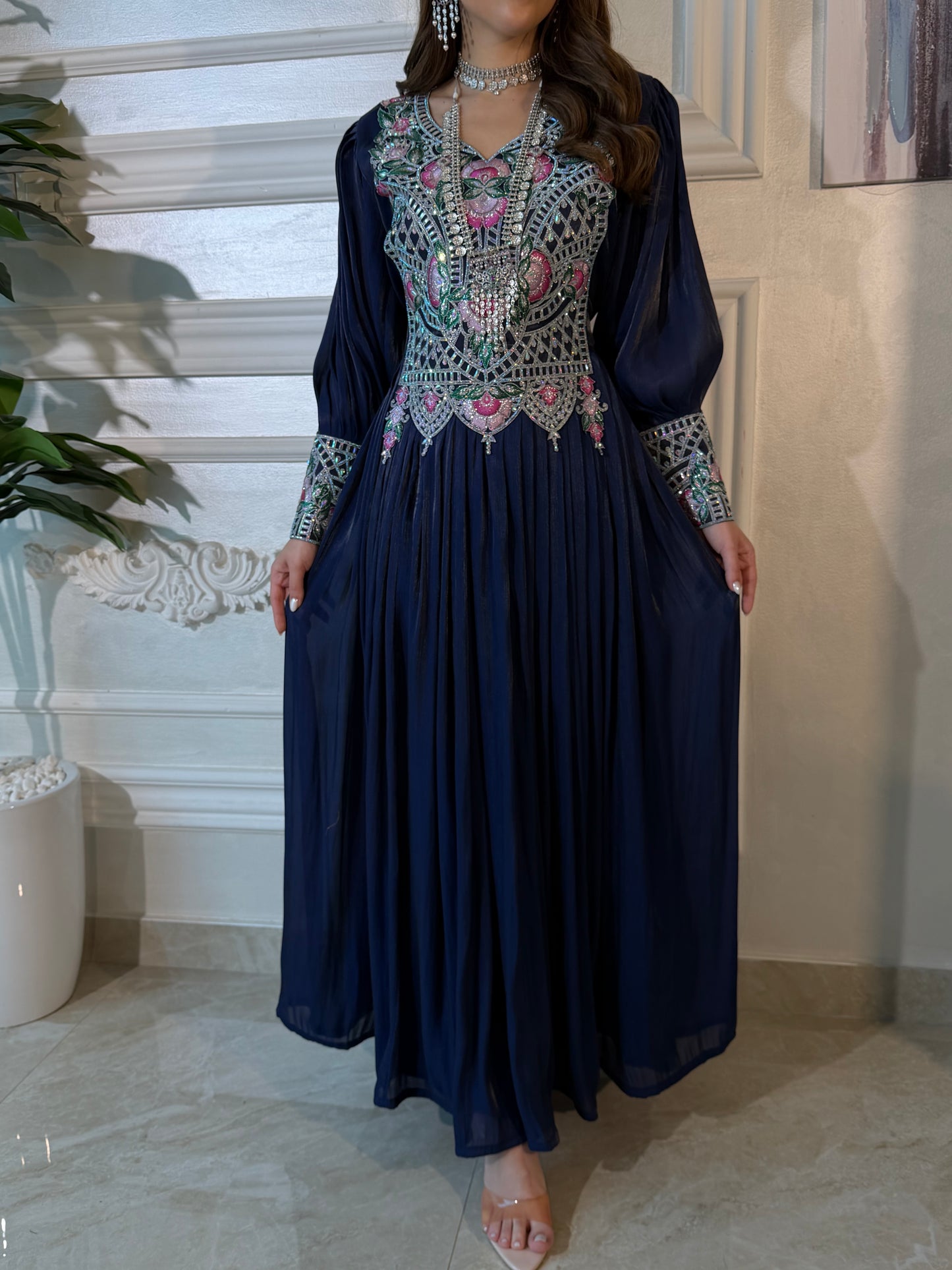 مخورة الكسرات كحلي ( بدون خياطه)