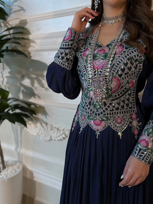 مخورة الكسرات كحلي ( بدون خياطه)